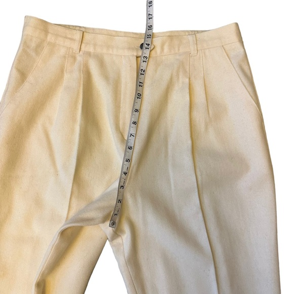 Sag Harbor Womens Vintage Ivory Pleated Front Wool Tourer Size: 16 - Picture 7 of 9